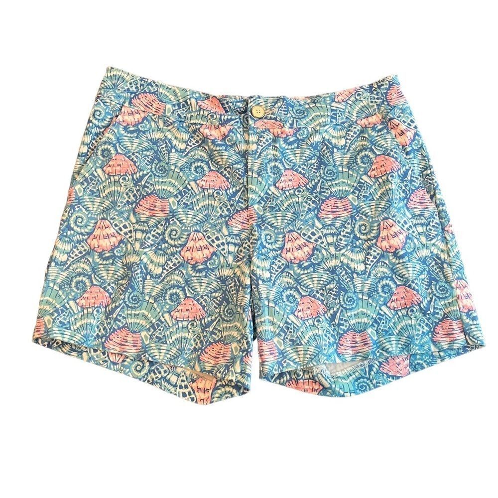 Women’s Size Medium Seashell Print Shorts Blue & Pink​​​
